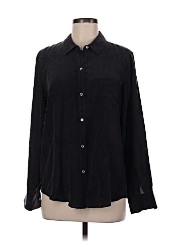 Rails Long Sleeve Silk Top (view 1)