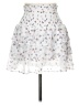 Aqua 100% Polyester Floral White Casual Skirt Size L - photo 1