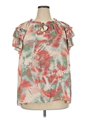 Rose + Olive Short Sleeve Blouse (view 1)