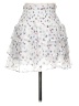 Aqua 100% Polyester Floral White Casual Skirt Size L - photo 2