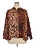 Natori 100% Polyester Animal Print Orange Long Sleeve Blouse Size 2X - photo 1