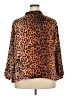 Natori 100% Polyester Animal Print Orange Long Sleeve Blouse Size 2X - photo 2