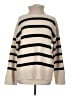 Zara Stripes Tan Turtleneck Sweater Size M - photo 1