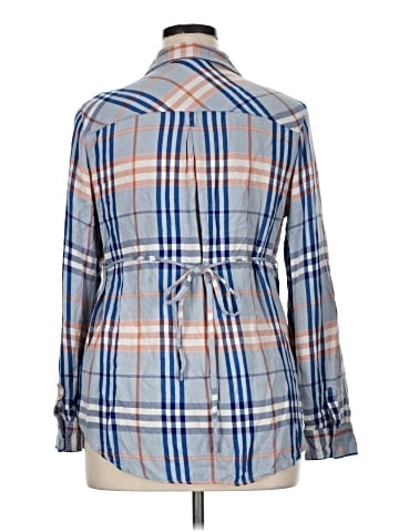 Isabel Maternity Long Sleeve Button-Down Shirt (view 2)