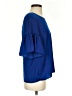 CAbi 100% Polyester Blue Short Sleeve Blouse Size S - photo 4