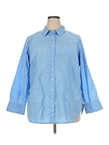Talbots 3/4 Sleeve Button-Down Shirt (view 1)