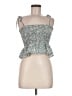 Paper Crane 100% Polyester Teal Sleeveless Blouse Size M - photo 1