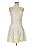 Signature 8 100% Polyester Solid Ivory Cocktail Dress Size M - photo 1