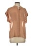 CAbi 100% Polyester Tan Short Sleeve Blouse Size S - photo 1