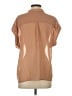 CAbi 100% Polyester Tan Short Sleeve Blouse Size S - photo 2