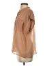 CAbi 100% Polyester Tan Short Sleeve Blouse Size S - photo 5