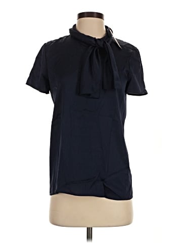 Theory Short Sleeve Silk Top (view 1)