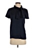 Theory Blue Short Sleeve Silk Top Size S - photo 1