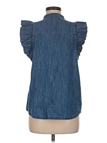 Express Sleeveless Button-Down Shirt (view 2)