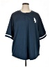 PacSun 100% Polyester Blue Short Sleeve Henley Size XL - photo 1