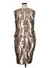 Adrianna Papell 100% Polyester Metallic Silver Cocktail Dress Size 16 - photo 2
