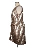 Adrianna Papell 100% Polyester Metallic Silver Cocktail Dress Size 16 - photo 5
