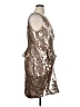 Adrianna Papell 100% Polyester Metallic Silver Cocktail Dress Size 16 - photo 4