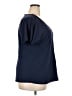 Universal Standard Blue Short Sleeve Blouse Size 18 (M) - photo 4