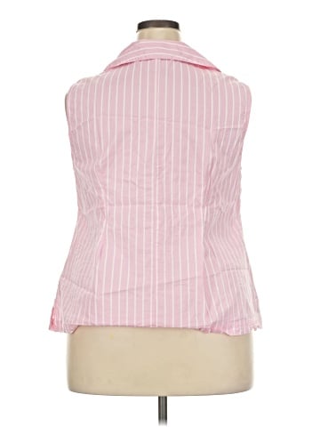 ELOQUII Sleeveless Button-Down Shirt (view 2)