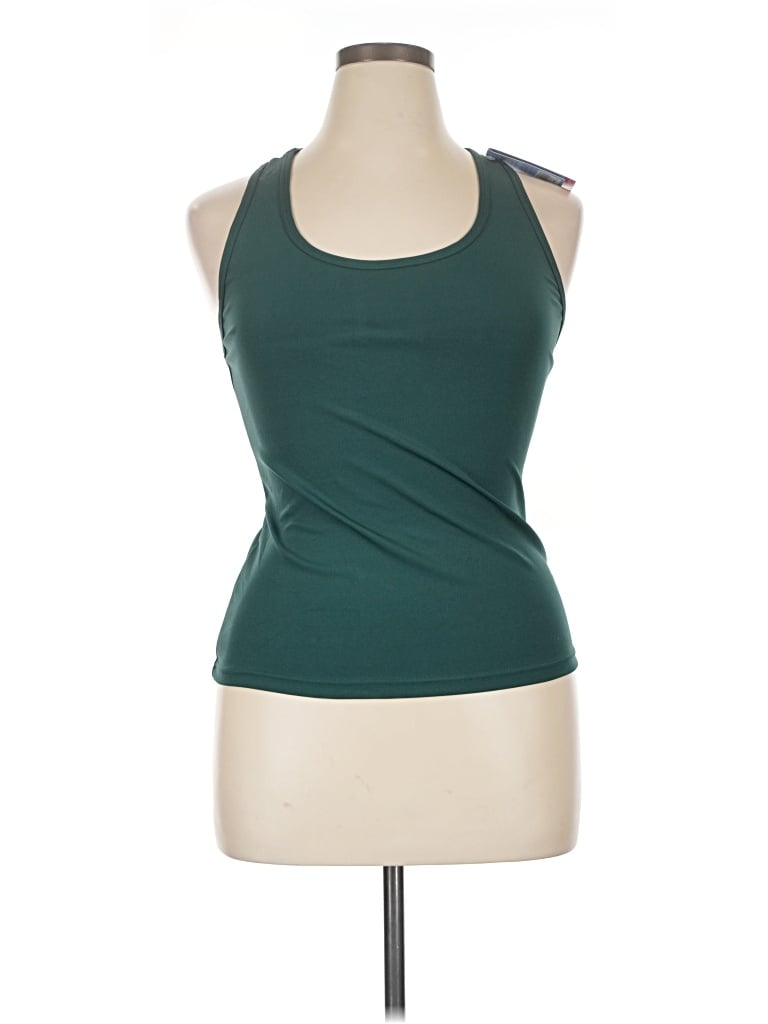 Pop Fit Sleeveless Top Green Halter Neckline Tops