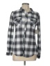 Passport 100% Polyester Plaid Gray Long Sleeve Blouse Size L - photo 1