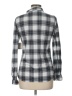 Passport 100% Polyester Plaid Gray Long Sleeve Blouse Size L - photo 2