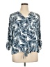Chico's Blue 3/4 Sleeve Blouse Size XL (3) - photo 1