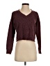 Hippie Rose Animal Print Burgundy Pullover Sweater Size XS - photo 1