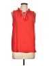 Violet & Claire 100% Polyester Red Sleeveless Blouse Size L - photo 1