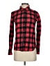 SO 100% Cotton Plaid Red Long Sleeve Button-Down Shirt Size S - photo 1