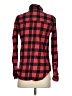 SO 100% Cotton Plaid Red Long Sleeve Button-Down Shirt Size S - photo 2