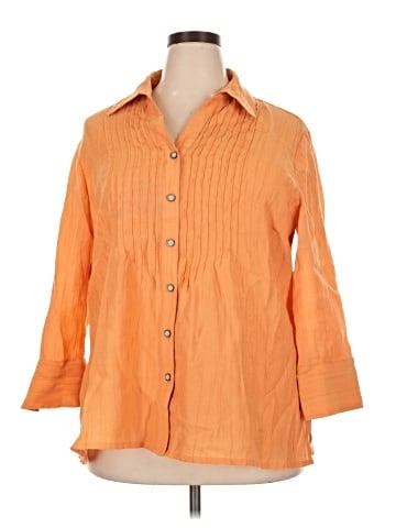 Coldwater Creek 3/4 Sleeve Button-Down Shirt (view 1)
