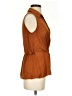 T Tahari 100% Polyester Brown Tank Top Size S - photo 4