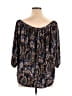 Olivaceous 100% Polyester Black 3/4 Sleeve Blouse Size L - photo 2
