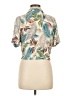 Moa Moa 100% Rayon Tropical Tan Short Sleeve Blouse Size M - photo 2