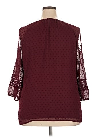 Black Rainn 3/4 Sleeve Blouse (view 2)