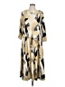 MULTIPLES Print Gold Casual Dress Size L - photo 1