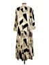 MULTIPLES Print Gold Casual Dress Size L - photo 2