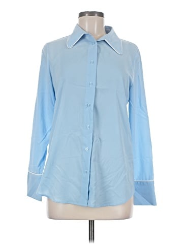 Zara Basic Long Sleeve Button-Down Shirt (view 1)