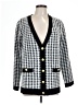 Tahari Houndstooth Gray Blazer Size L - photo 1