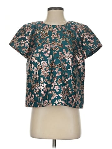 J.Crew Collection Short Sleeve Blouse (view 1)