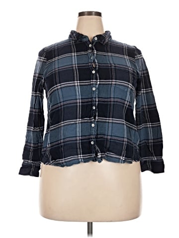 Caslon 3/4 Sleeve Button-Down Shirt (view 1)