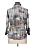 David Cline Animal Print Silver 3/4 Sleeve Blouse Size XL - photo 2