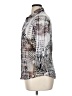 David Cline Animal Print Silver 3/4 Sleeve Blouse Size XL - photo 5