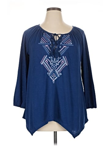 Faded Glory 3/4 Sleeve Top (view 1)