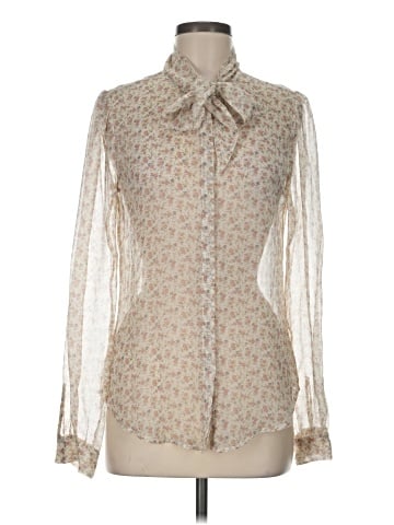 Paige Long Sleeve Silk Top (view 1)