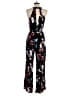 Astr 100% Rayon Floral Blue Jumpsuit Size S (estimated) - photo 2