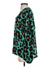 CAbi 100% Polyester Animal Print Teal Short Sleeve Blouse Size XS - photo 5