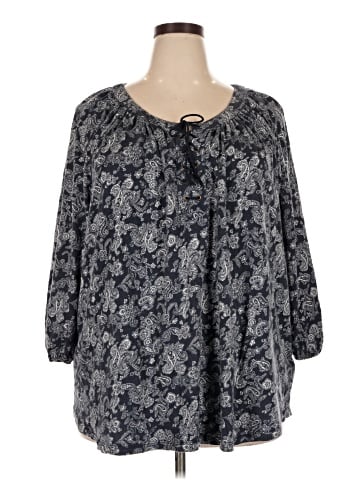 Chaps 3/4 Sleeve Blouse (view 1)